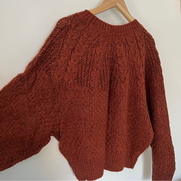 American Eagle Outfitters Rust Cable Knit Sweater - Picture 9 of 9
